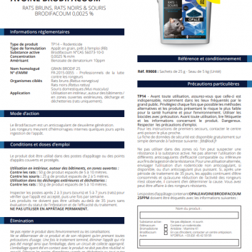 Opale Avoine Brodifacoum 25PPM 5kg